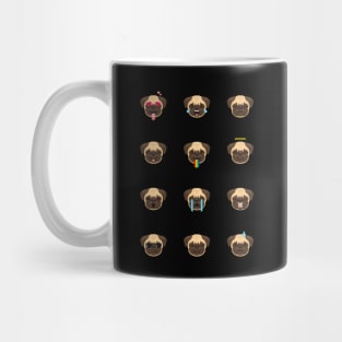 Funny Pug Dog Emoji Mug